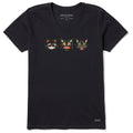 Women's Retro Halloween Cats Short Sleeve Crusher Vee product image 1