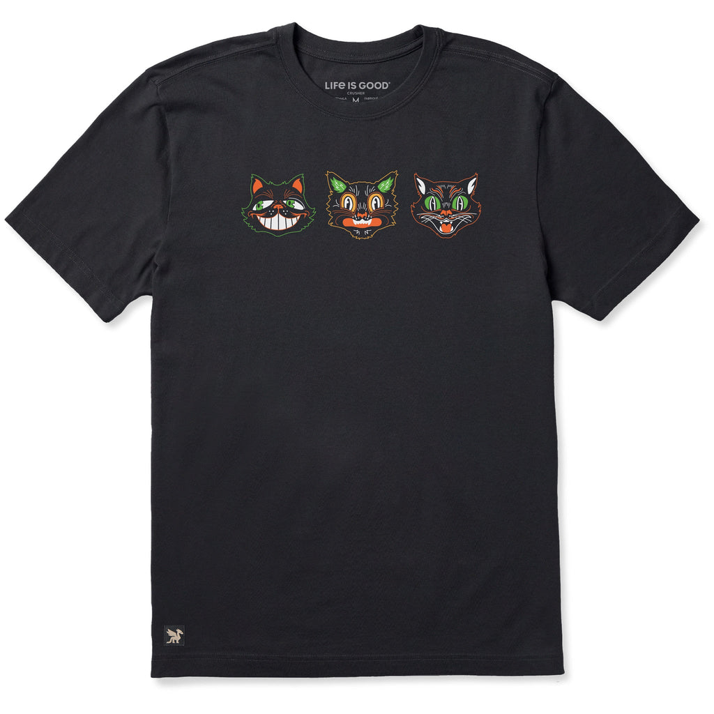 Men's Retro Halloween Cats Short Sleeve Crusher Tee product image 1