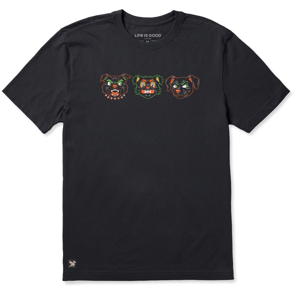 Men's Retro Halloween Dogs Short Sleeve Crusher Tee product image 1