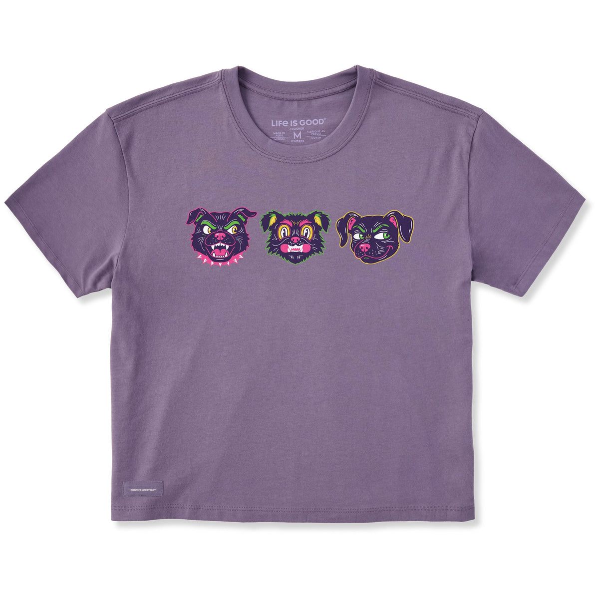 Women's Retro Halloween Dogs Short Sleeve Crusher Boxy Tee product image 3