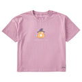 Women's Resting Witch Face Cat Short Sleeve Crusher Boxy Tee