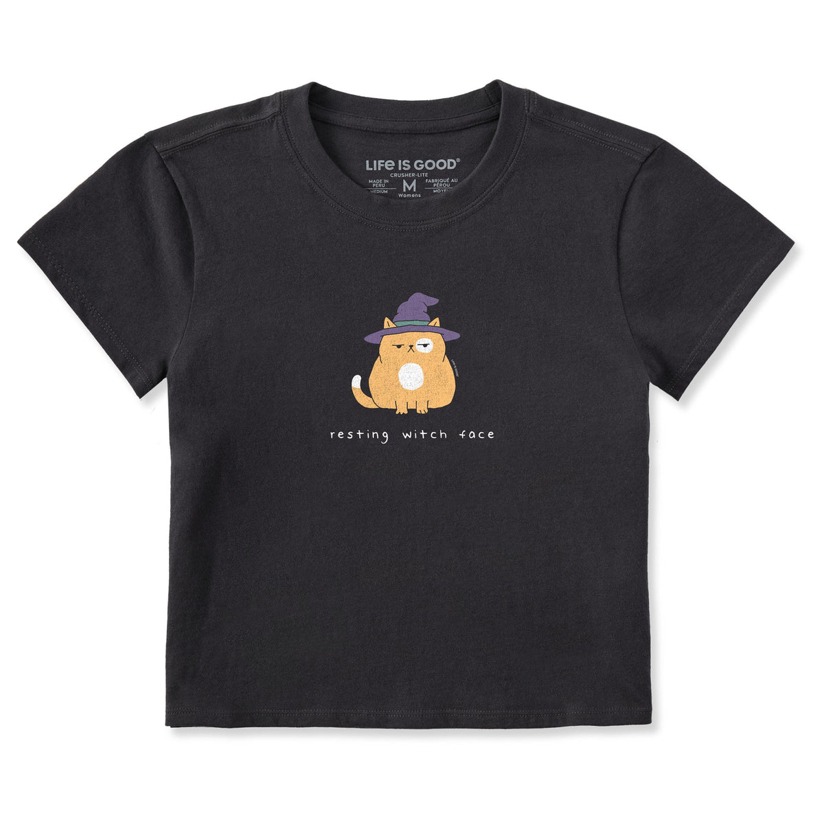 Women's Resting Witch Face Cat Crusher-LITE Shrunken Tee