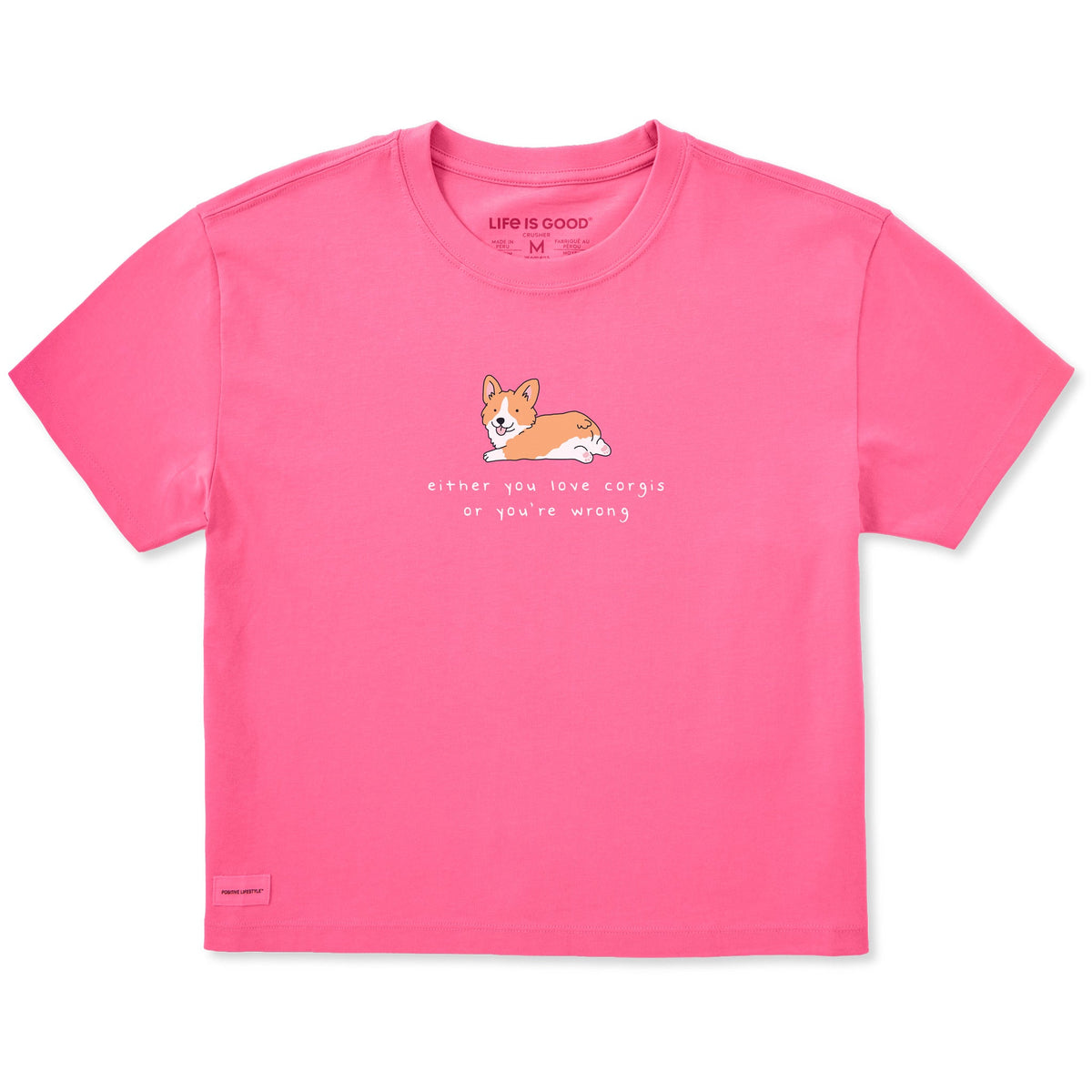 Women's Love Corgis or Wrong Short Sleeve Crusher Boxy Tee product image 1