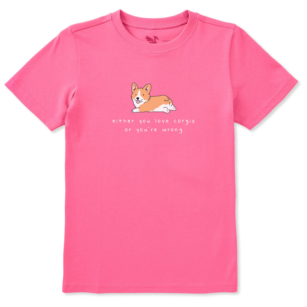 Kids Love Corgis or Wrong Short Sleeve Crusher Tee product image 1