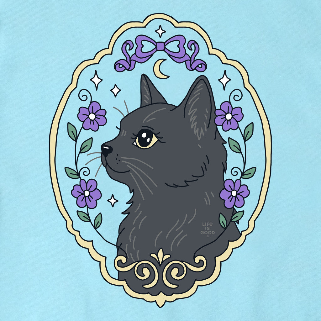 Women's Flower Frame Black Cat Short Sleeve Crusher Tee product image 2