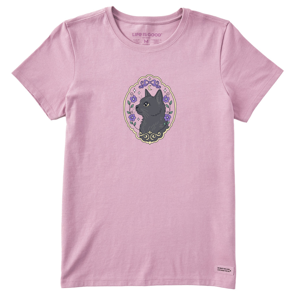 Women's Flower Frame Black Cat Short Sleeve Crusher Tee product image 3