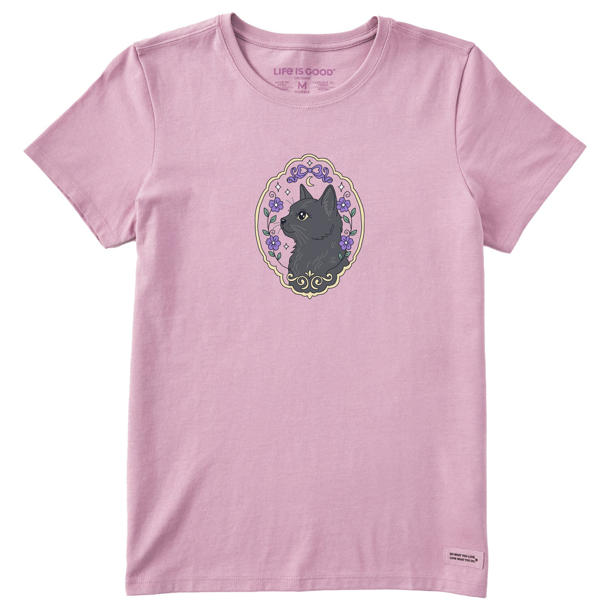 Women's Flower Frame Black Cat Short Sleeve Crusher Tee product image 3