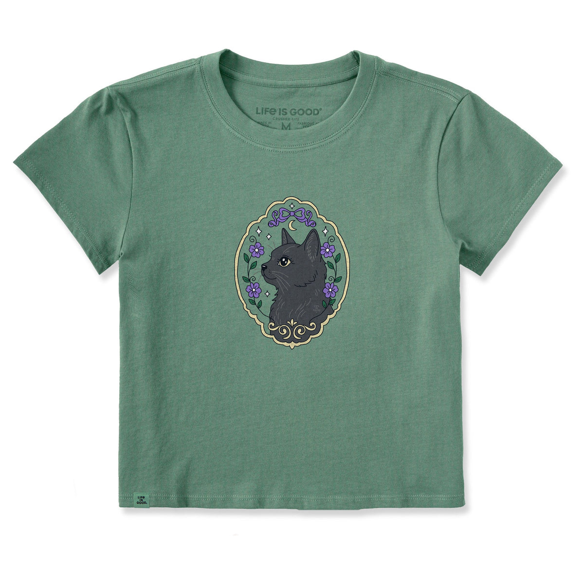 Women's Flower Frame Black Cat Crusher-LITE Shrunken Tee product image 1