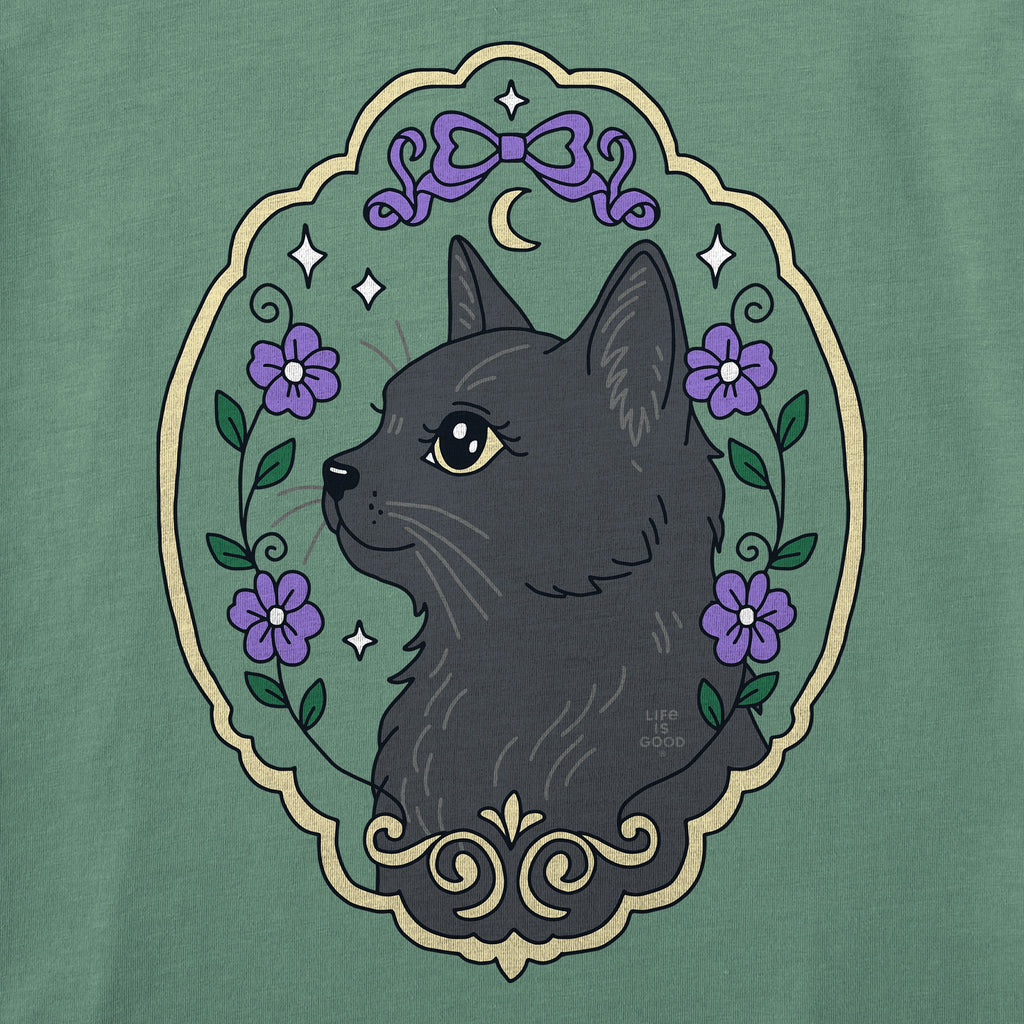 Women's Flower Frame Black Cat Crusher-LITE Shrunken Tee product image 2