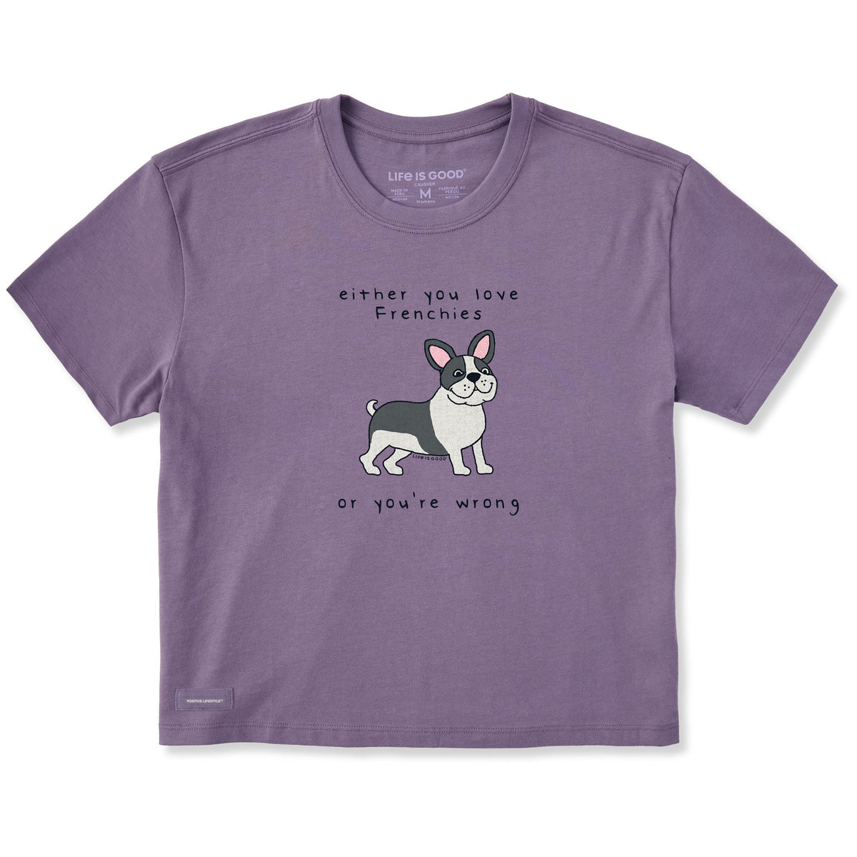 Women's Love Bull Frenchies Short Sleeve Crusher Boxy Tee product image 1