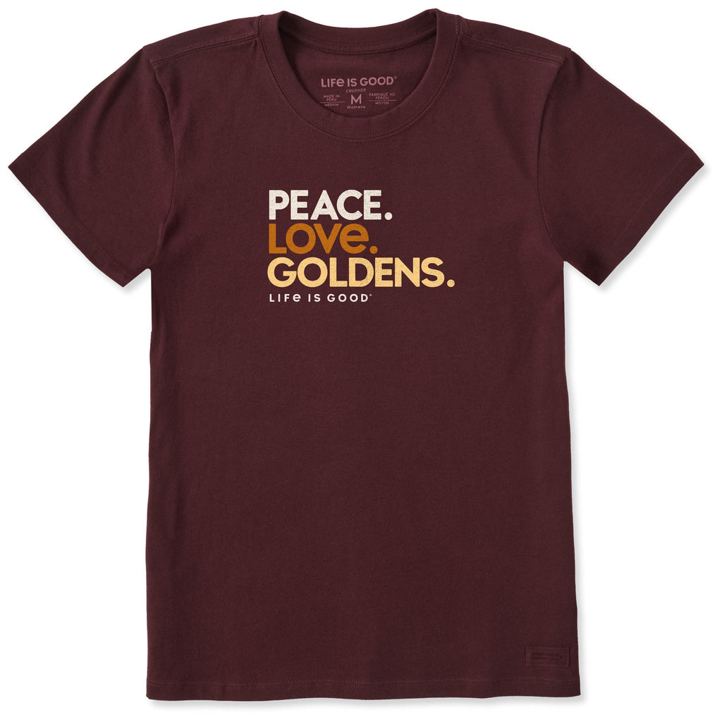 Women's Peace Love Goldens Short Sleeve Crusher Tee product image 1