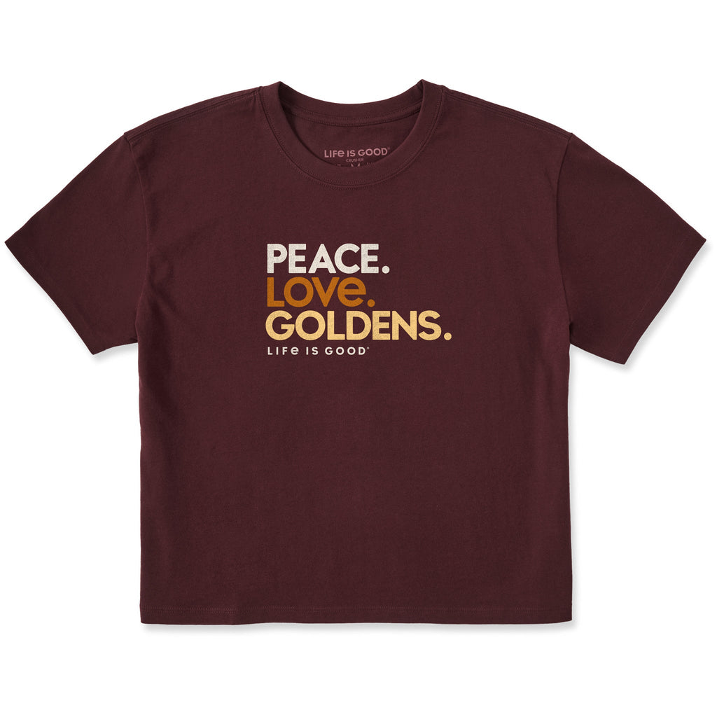 Women's Peace Love Goldens Short Sleeve Crusher Boxy Tee product image 1