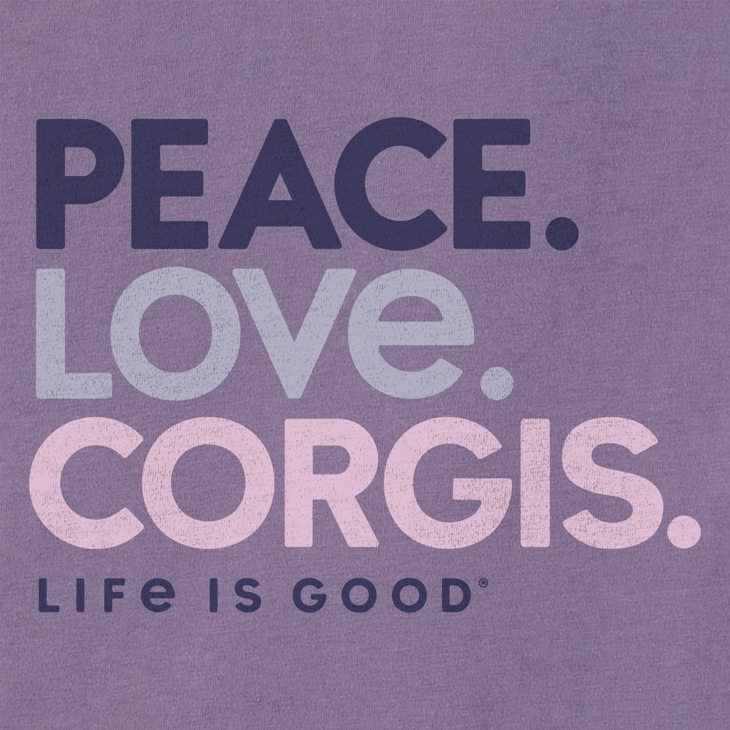 Women's Peace Love Corgis Short Sleeve Crusher Tee product image 2
