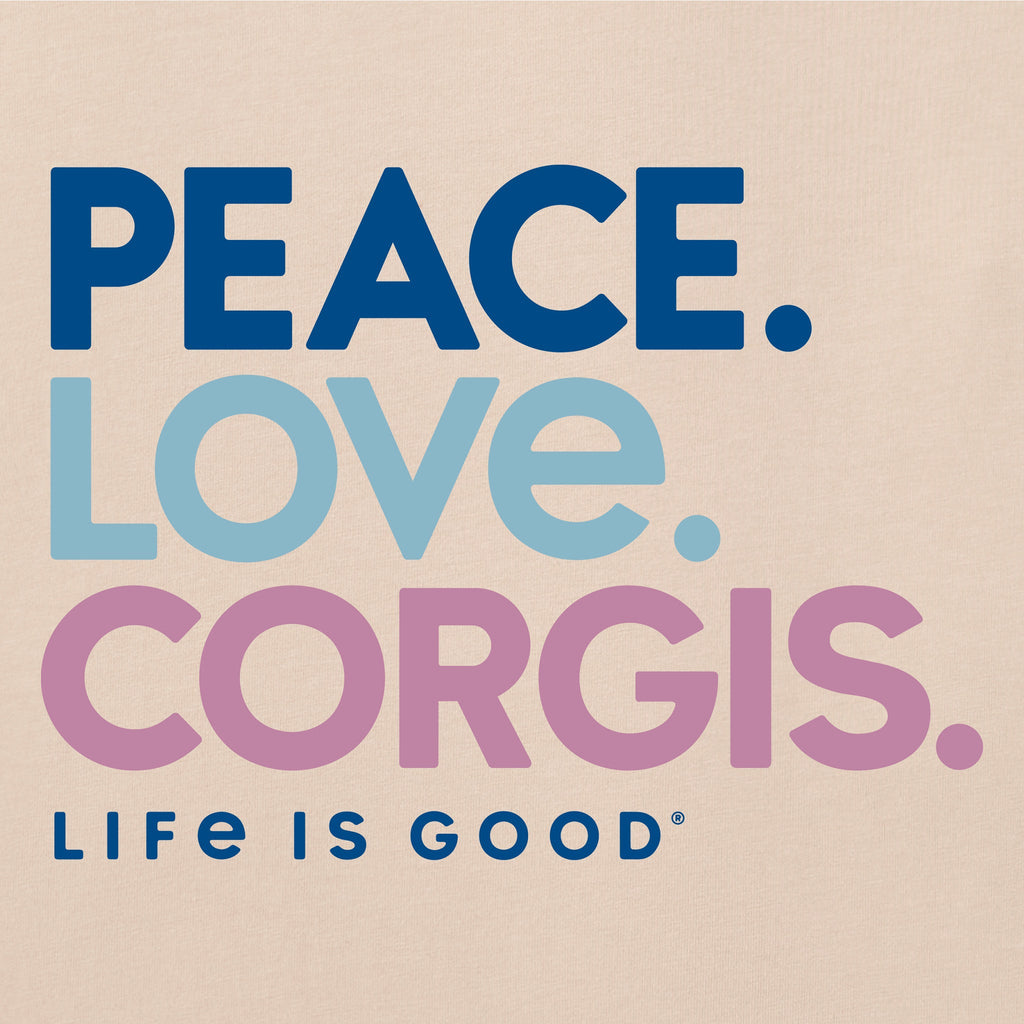 Men's Peace Love Corgis Short Sleeve Crusher Tee product image 2