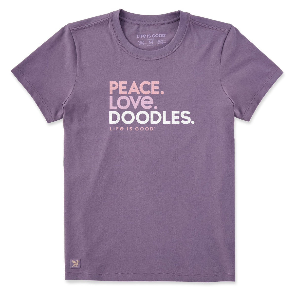 Women's Peace Love Doodles Short Sleeve Crusher Tee product image 1