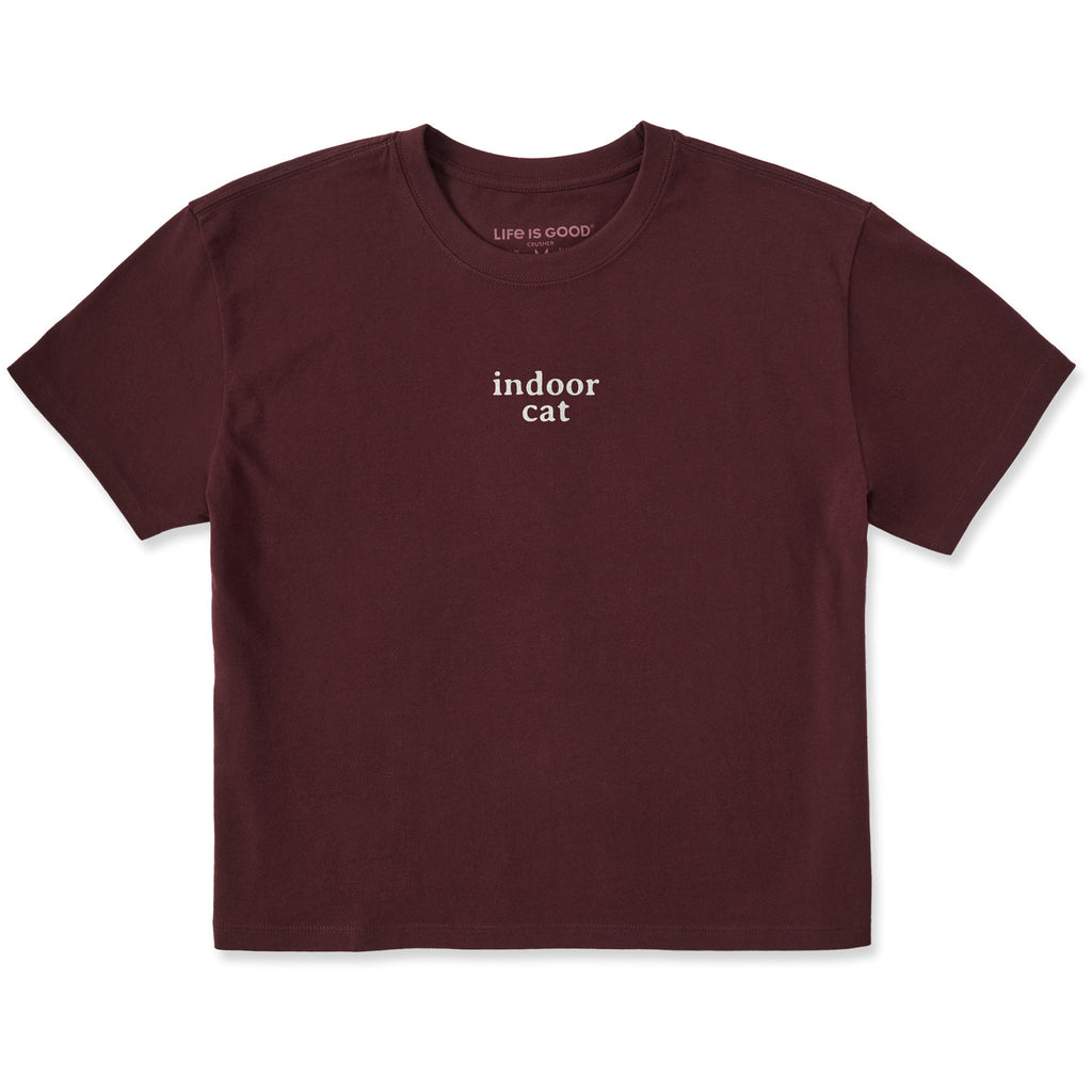 Women's Indoor Cat Short Sleeve Crusher Boxy Tee product image 1