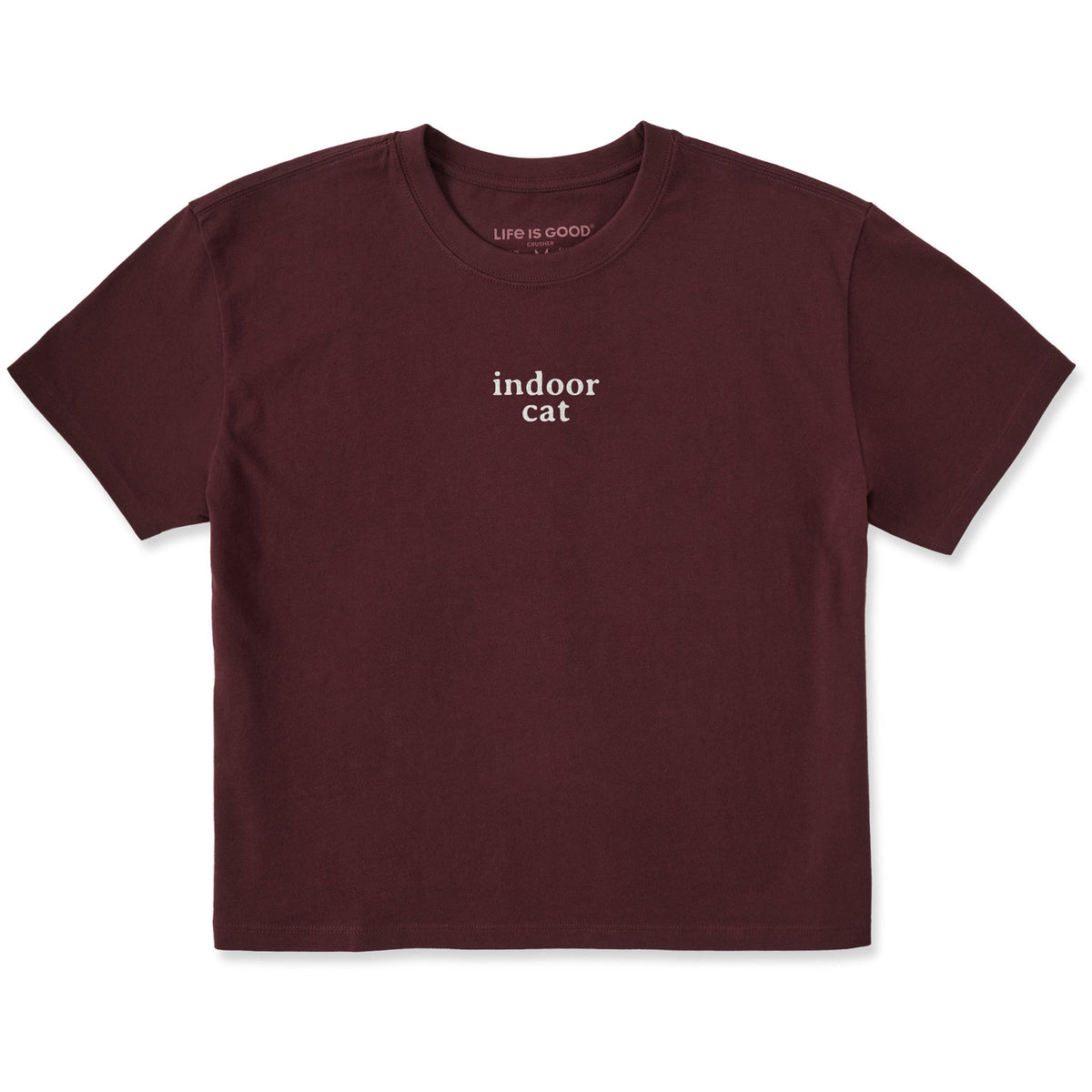 Women's Indoor Cat Short Sleeve Crusher Boxy Tee product image 1