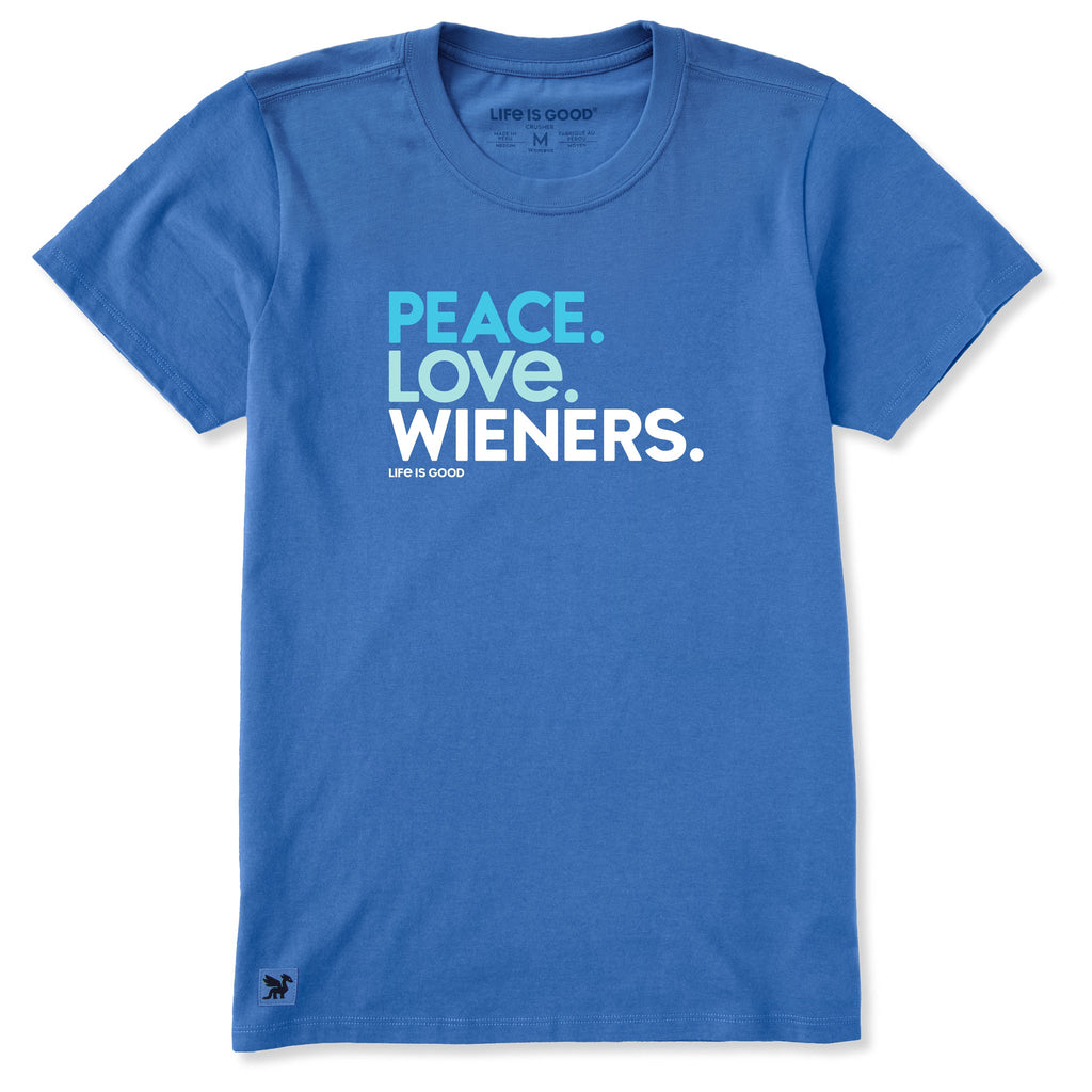 Women's Peace Love Wieners Short Sleeve Crusher Tee product image 1
