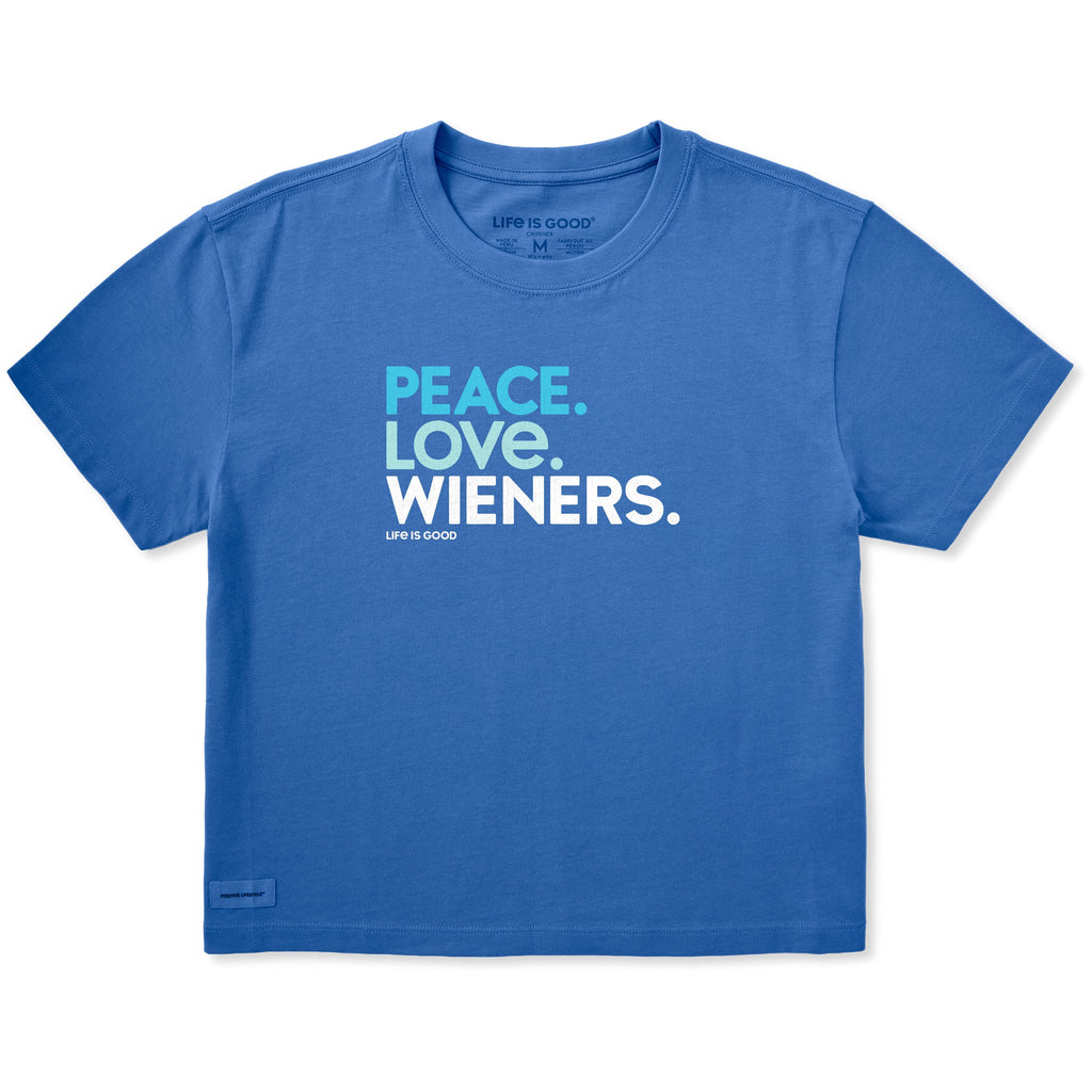 Women's Peace Love Wieners Short Sleeve Crusher Boxy Tee product image 1
