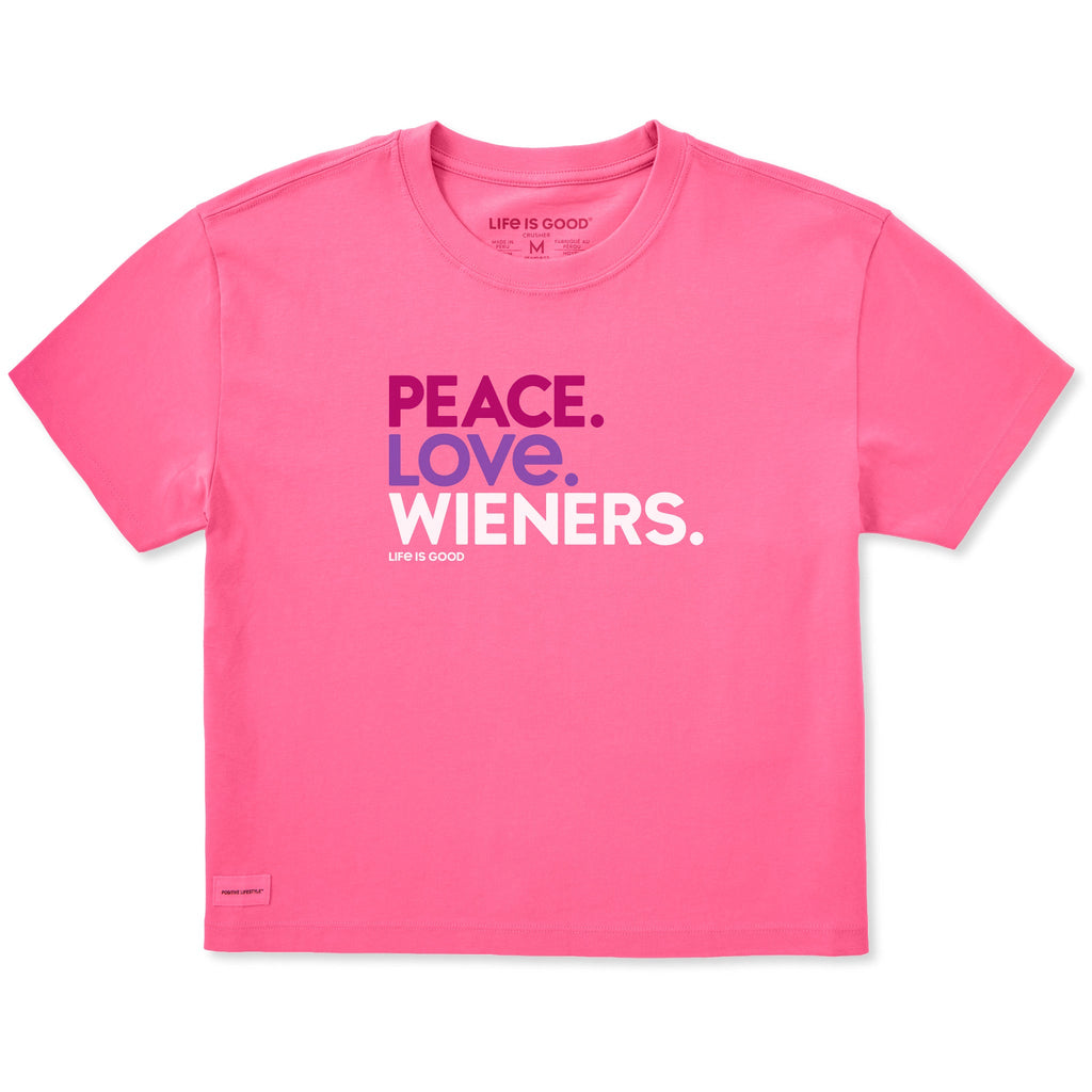 Women's Peace Love Wieners Short Sleeve Crusher Boxy Tee product image 3