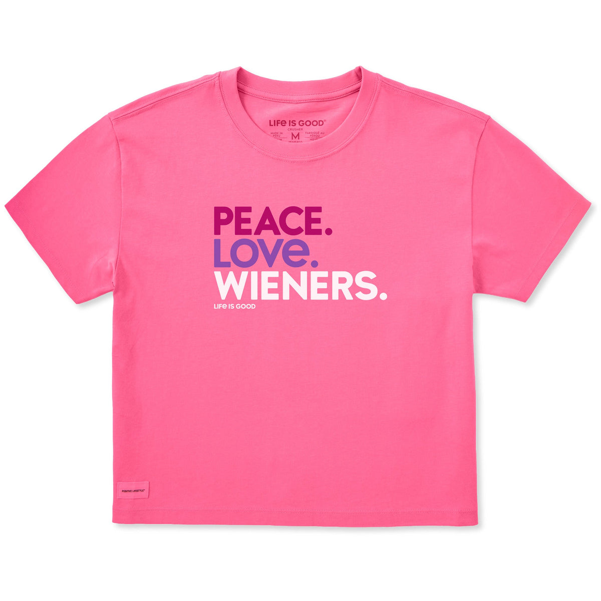 Women's Peace Love Wieners Short Sleeve Crusher Boxy Tee product image 3