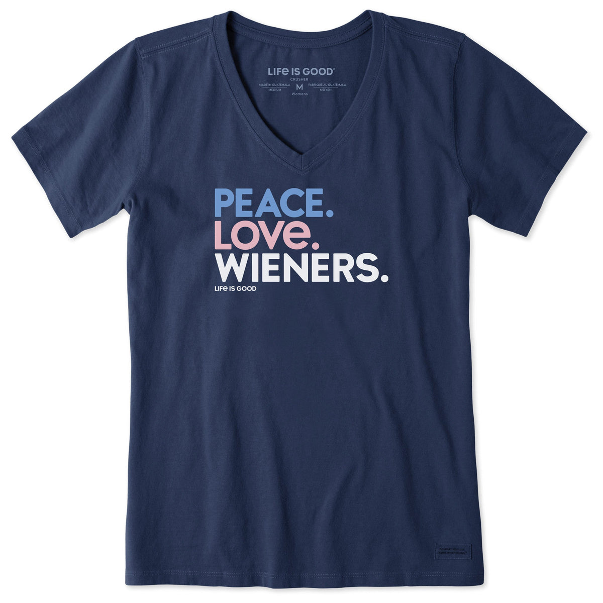 Women's Peace Love Wieners Short Sleeve Crusher Vee product image 1
