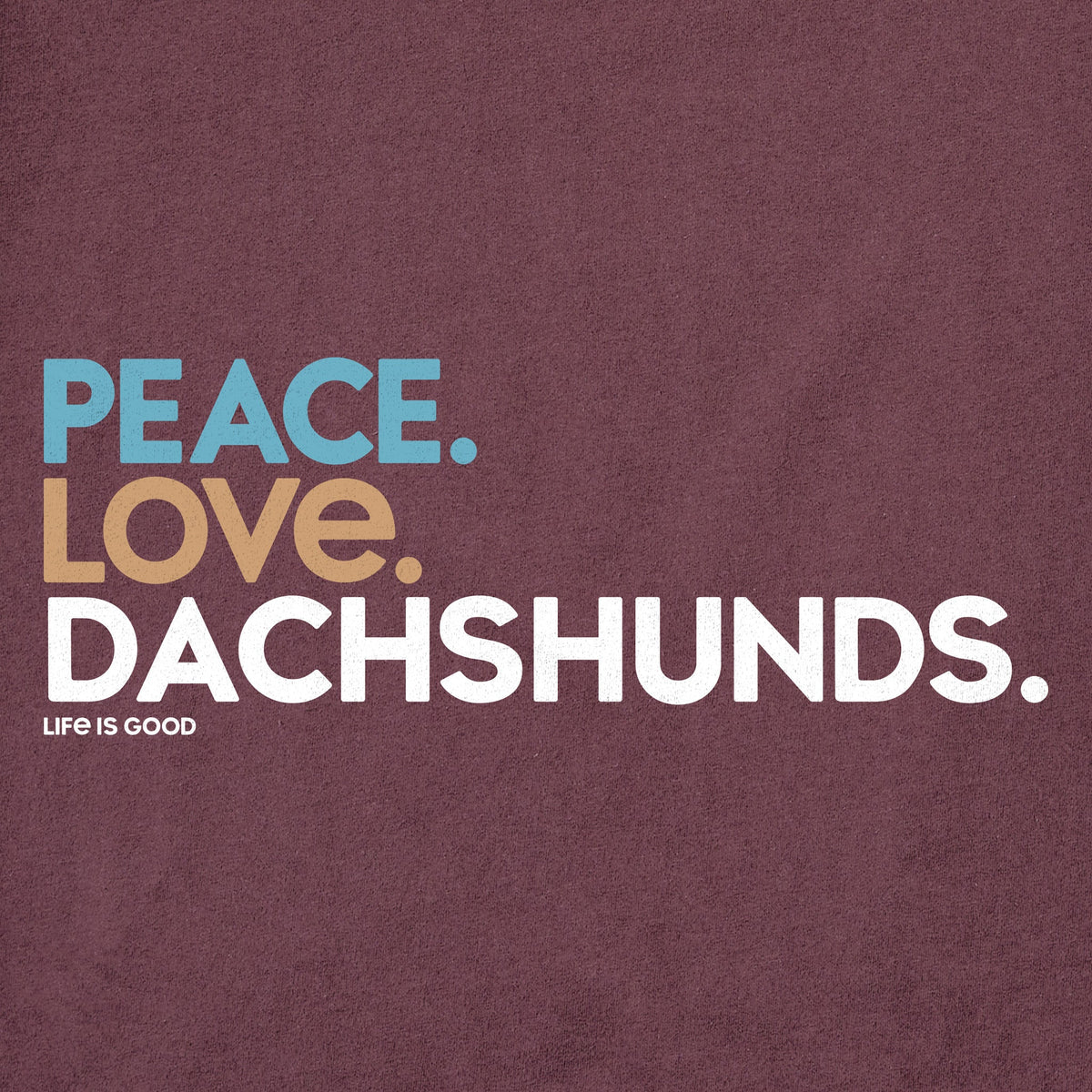 Women's Peace Love Dachshunds Short Sleeve Crusher Tee product image 2