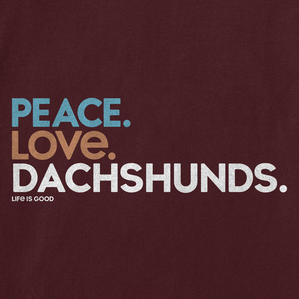 Women's Peace Love Dachshunds Short Sleeve Crusher Boxy Tee product image 2