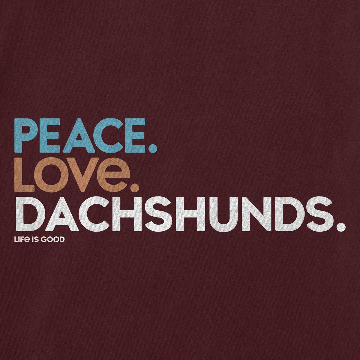 Women's Peace Love Dachshunds Short Sleeve Crusher Boxy Tee product image 2