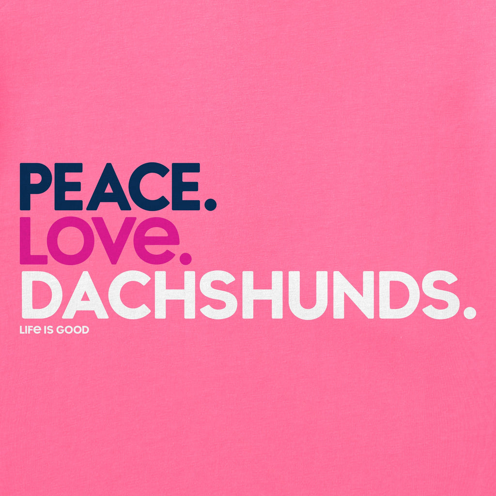 Women's Peace Love Dachshunds Short Sleeve Crusher Boxy Tee product image 4