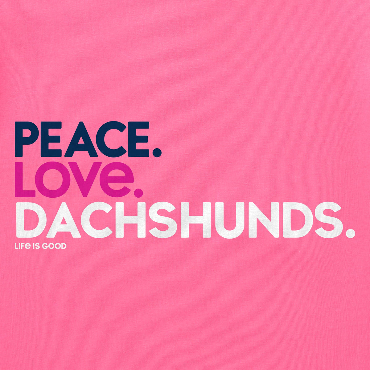 Women's Peace Love Dachshunds Short Sleeve Crusher Boxy Tee product image 4