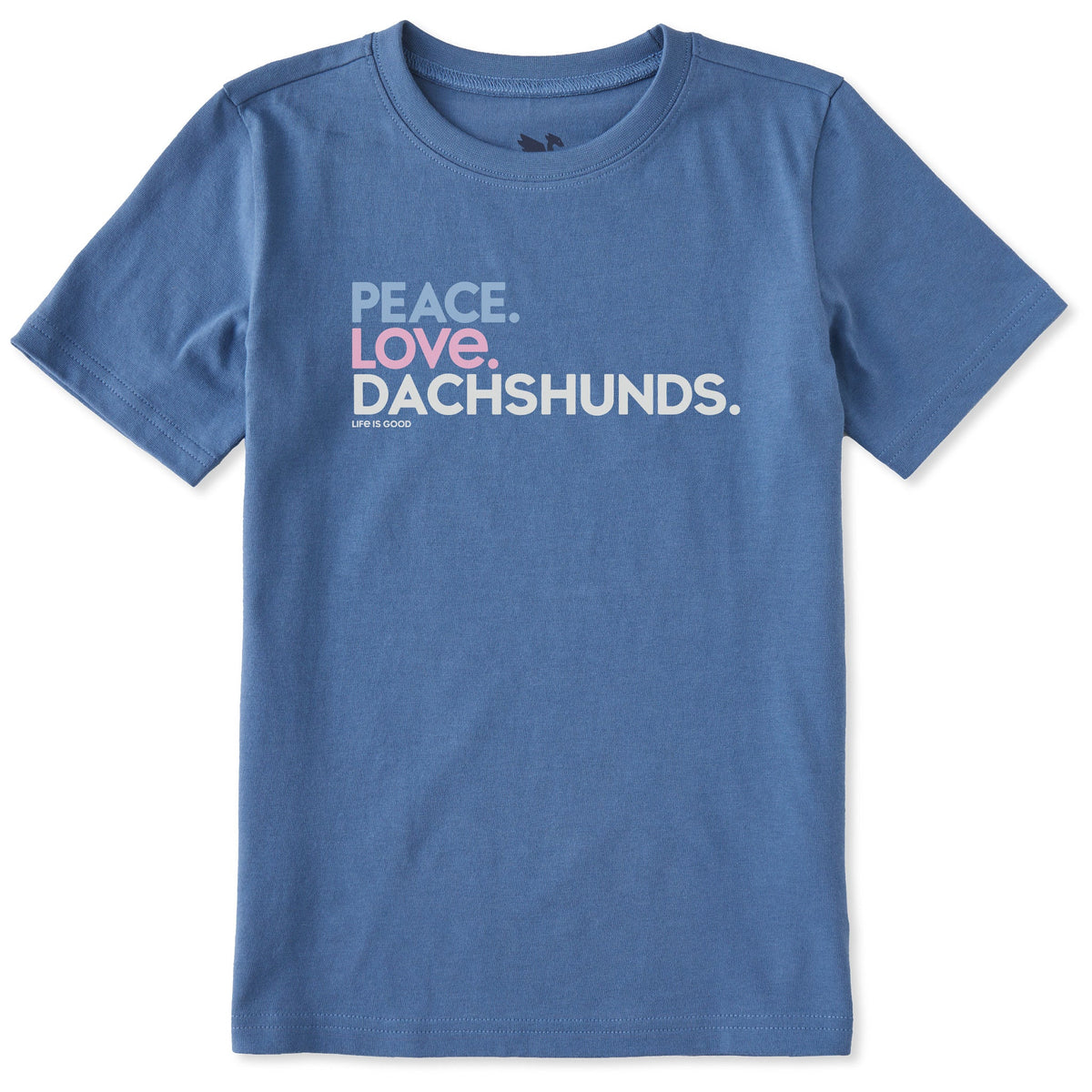 Kids Peace Love Dachshunds Short Sleeve Crusher Tee product image 1