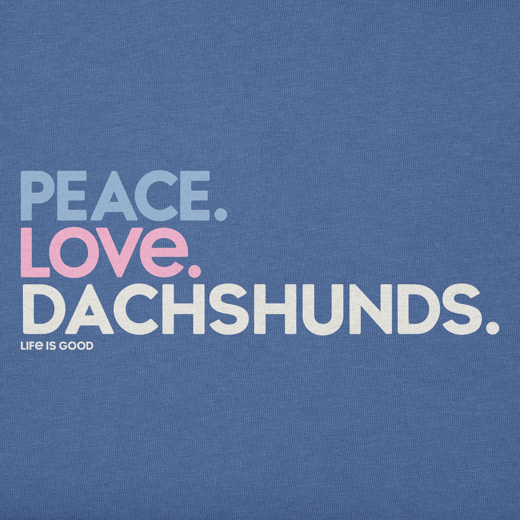 Kids Peace Love Dachshunds Short Sleeve Crusher Tee product image 2