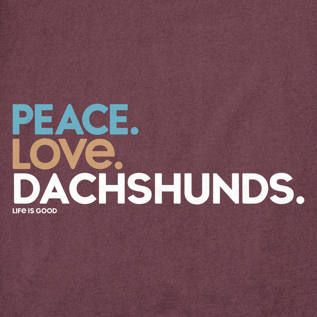 Men's Peace Love Dachshunds Short Sleeve Crusher Tee product image 2