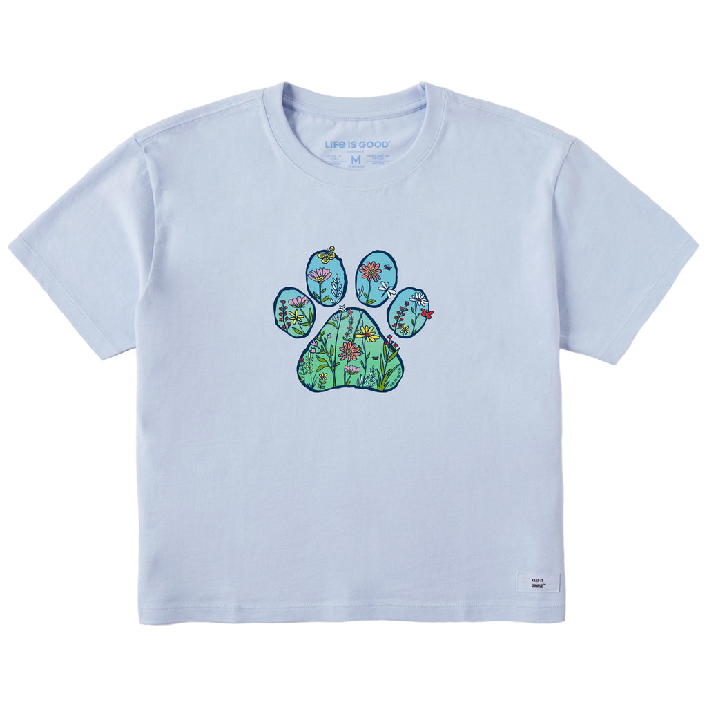Women's Wildflower Paw Short Sleeve Crusher Boxy Tee product image 1