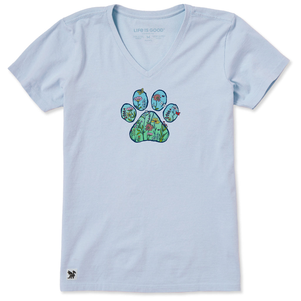 Women's Wildflower Paw Short Sleeve Crusher Vee product image 1