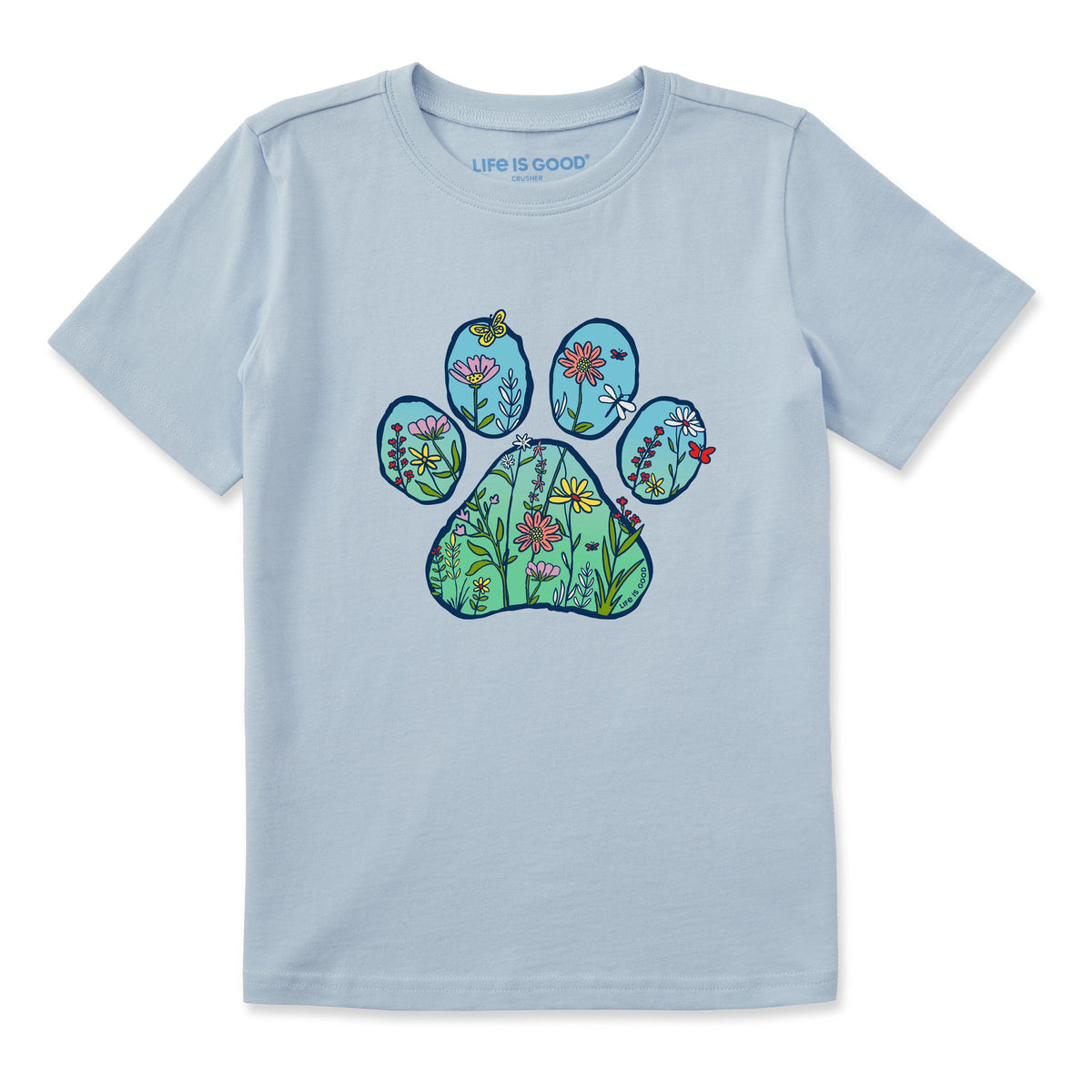 Kids Wildflower Paw Short Sleeve Crusher Tee product image 1