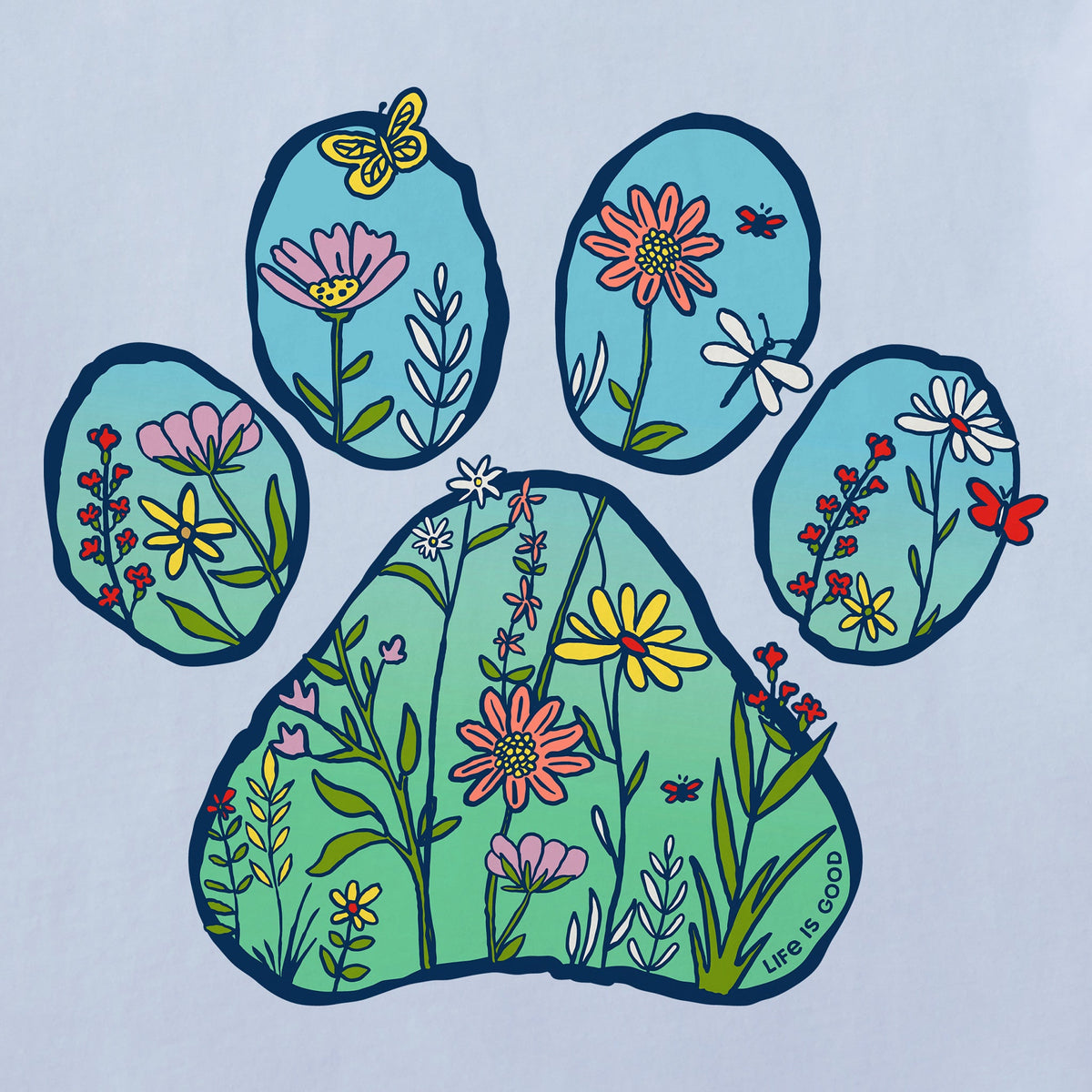 Kids Wildflower Paw Short Sleeve Crusher Tee product image 2