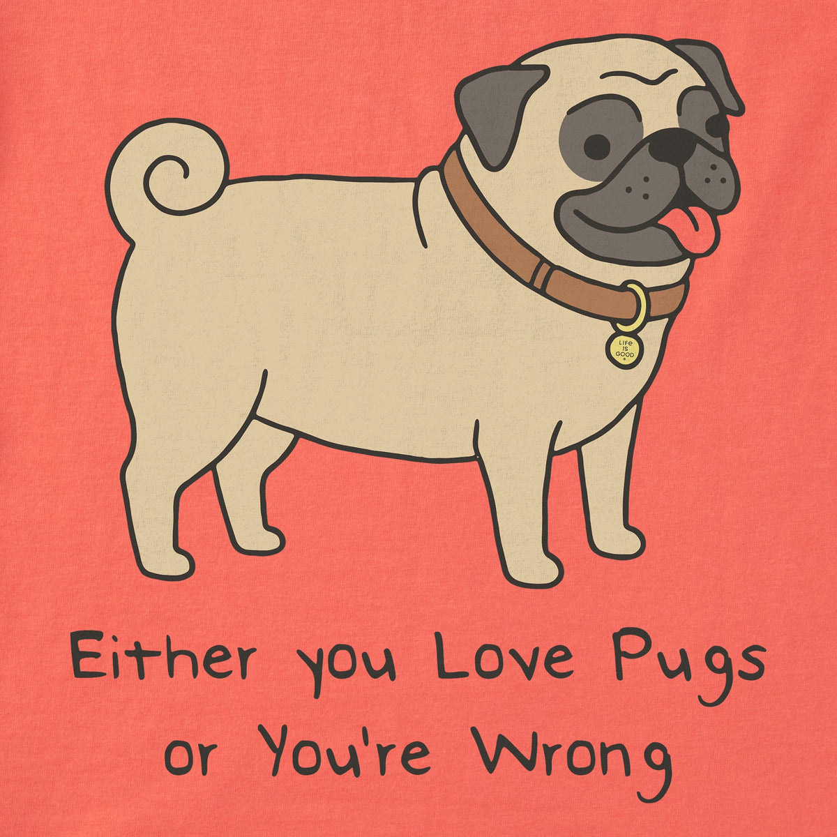Kids Either You Love Pugs Or You're Wrong Short Sleeve product image 2