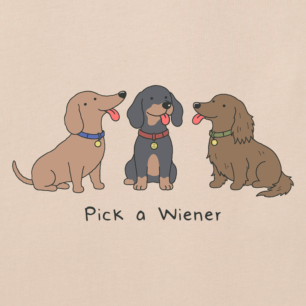 Women's Pick A Wiener Dog Short Sleeve Crusher Vee product image 2