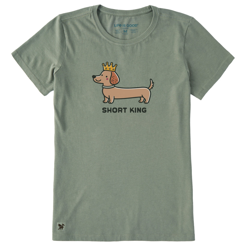 Women's Short King Dachshund Sleeve Crusher Tee product image 1