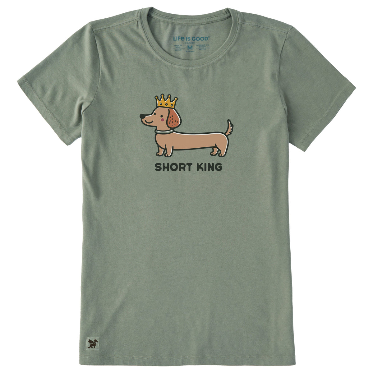 Women's Short King Dachshund Sleeve Crusher Tee product image 1