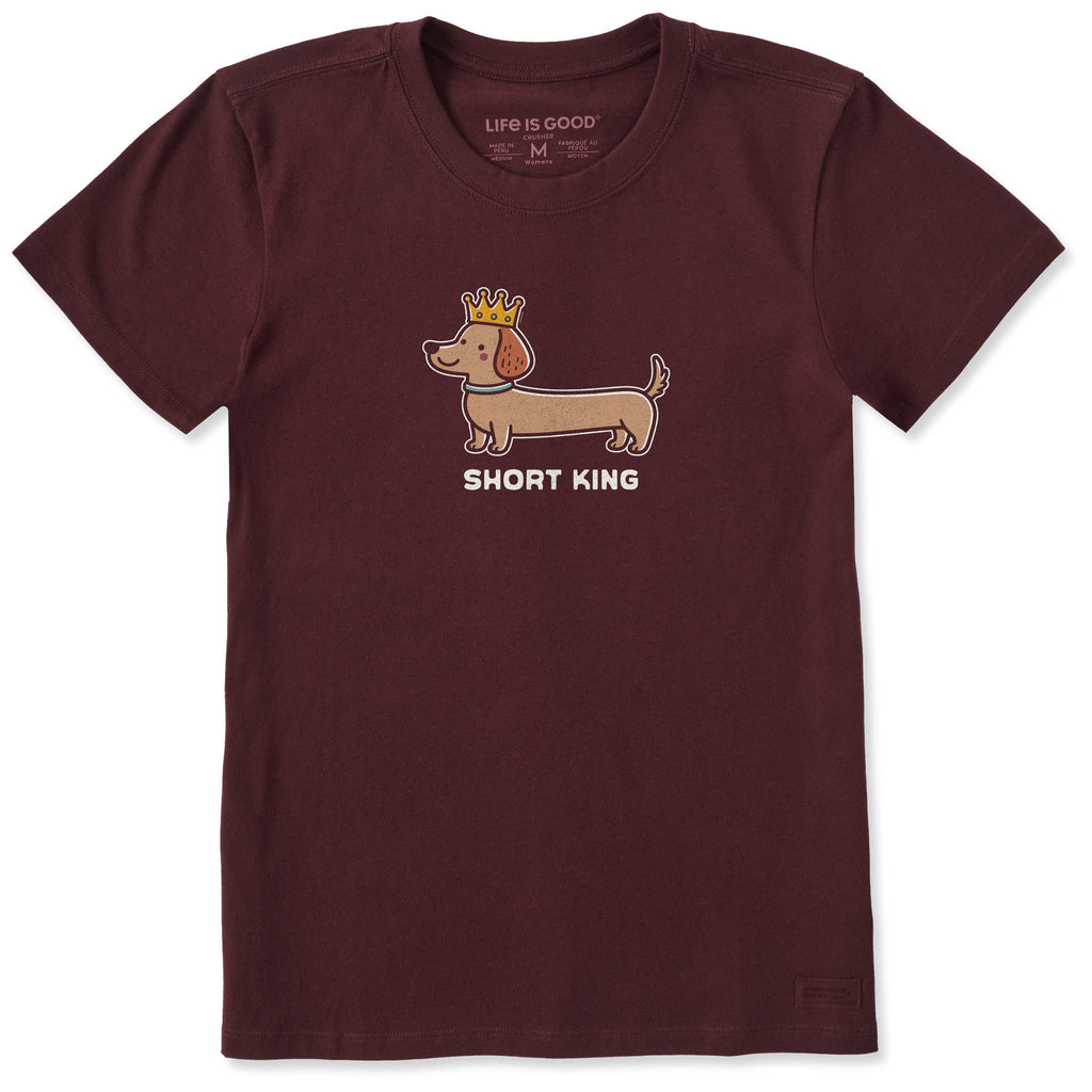 Women's Short King Dachshund Sleeve Crusher Tee product image 3