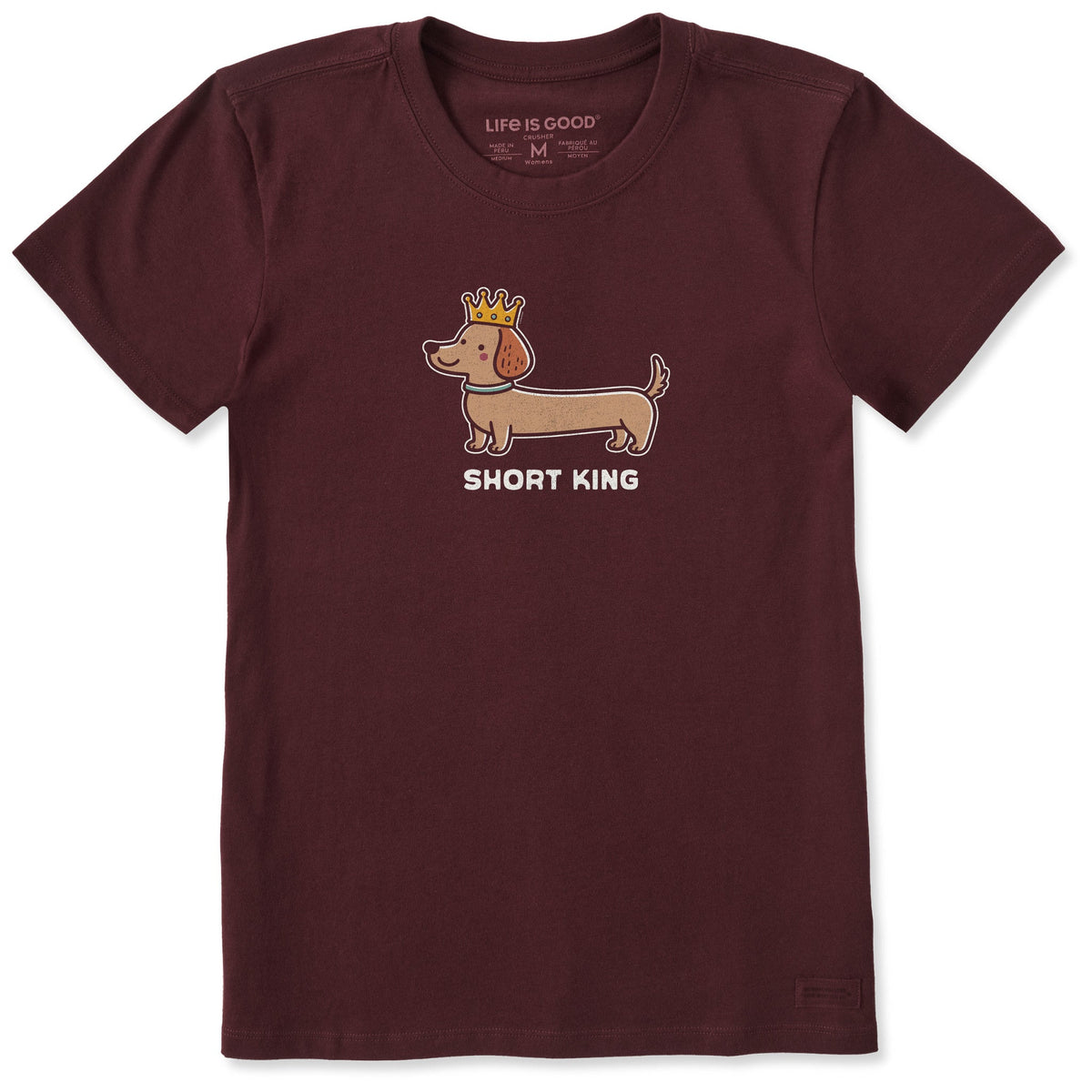 Women's Short King Dachshund Sleeve Crusher Tee product image 3