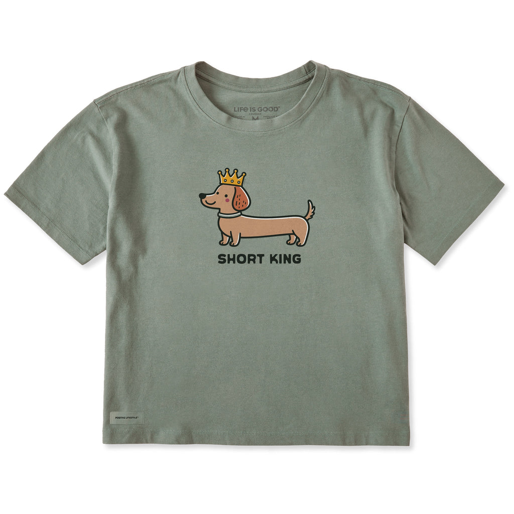 Women's Short King Dachshund Sleeve Crusher Boxy Tee product image 1