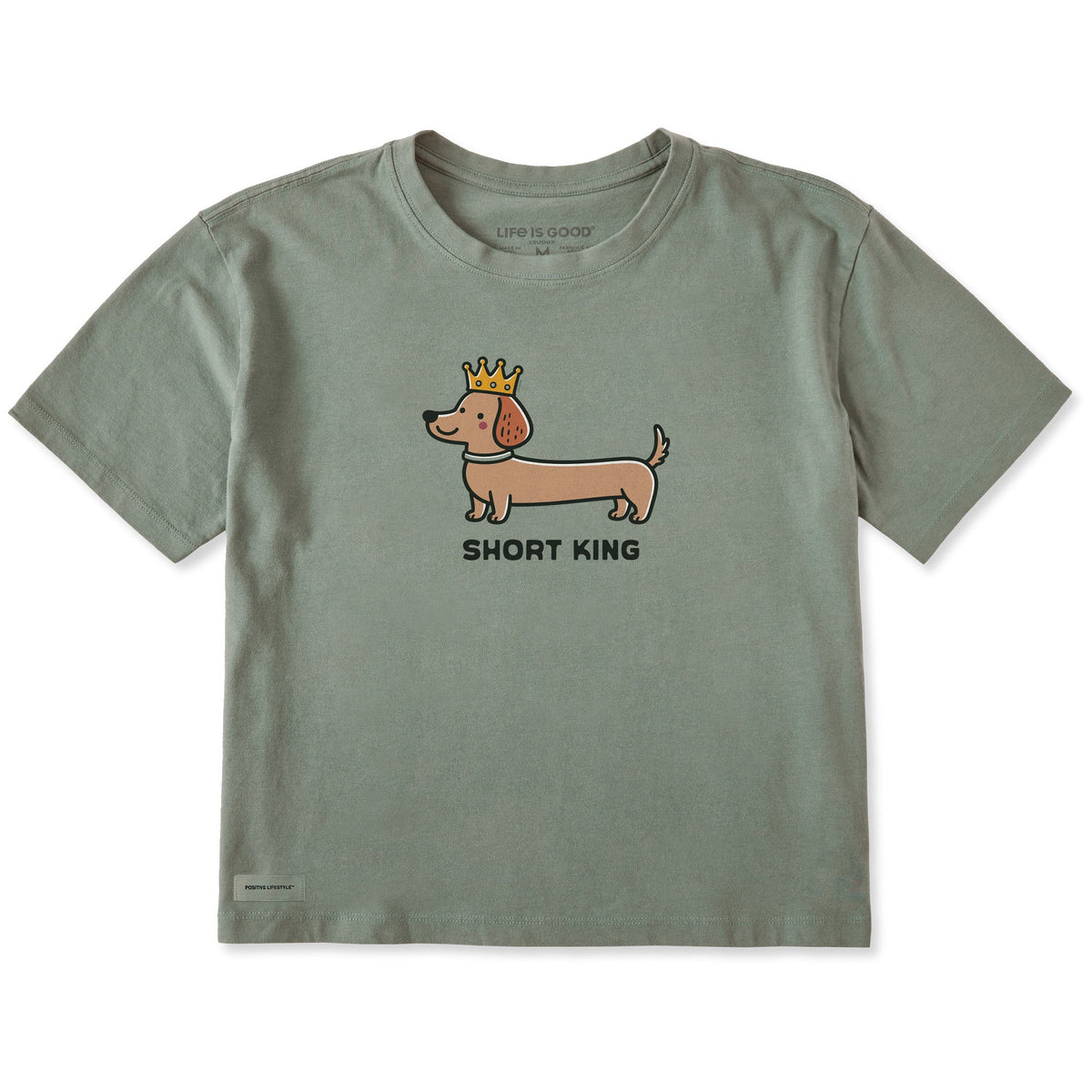 Women's Short King Dachshund Sleeve Crusher Boxy Tee product image 1