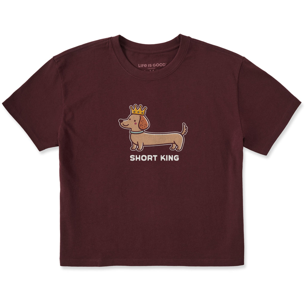 Women's Short King Dachshund Sleeve Crusher Boxy Tee product image 3