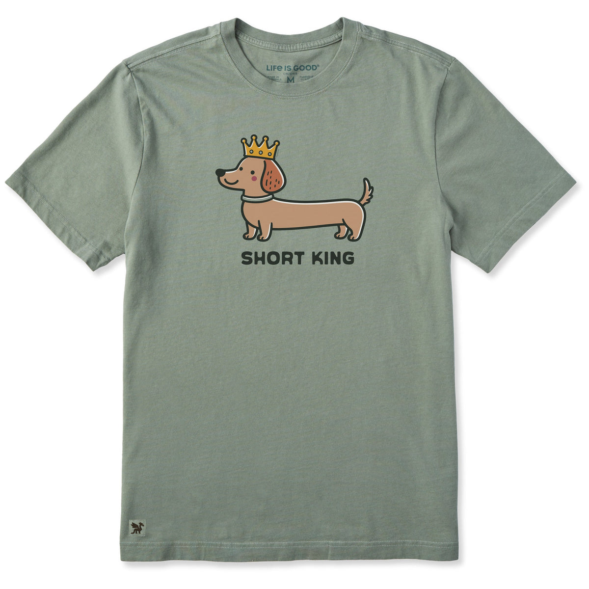 Men's Short King Dachshund Sleeve Crusher Tee product image 1