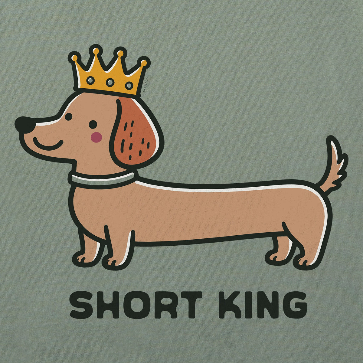 Men's Short King Dachshund Sleeve Crusher Tee product image 2