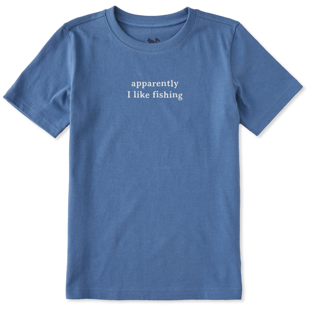 Kids Apparently I Like Fishing Short Sleeve Crusher Tee product image 1